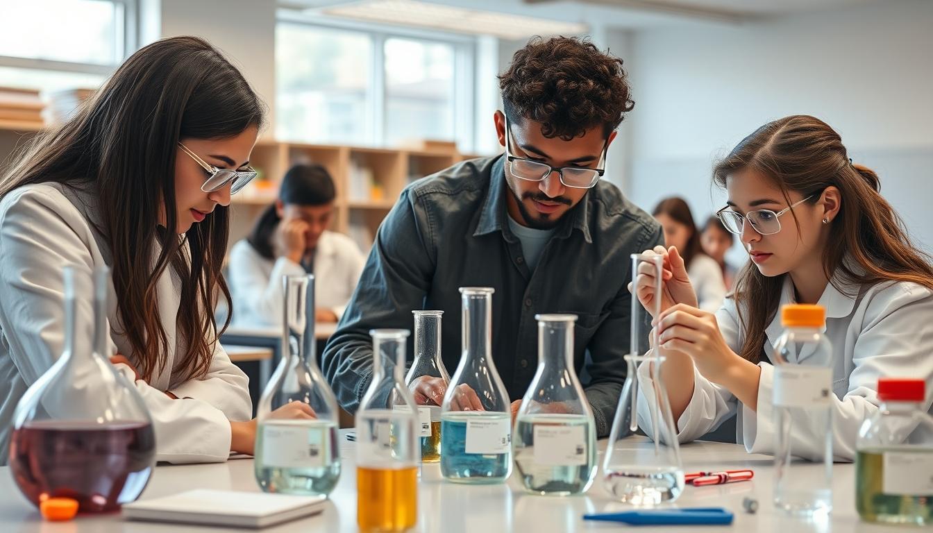 Student developing practical and academic skills